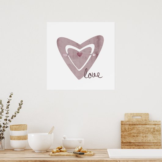 Poster Coeur avec flèche (Cuisine)