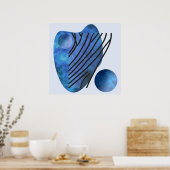 Poster Cœur Bleu (Cuisine)