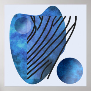 Poster Coeur bleu