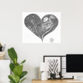 Poster Coeur brisé (Bureau à domicile)