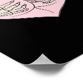 Poster Coeur Butt Hug Skeleton Mains Classique (Coin)