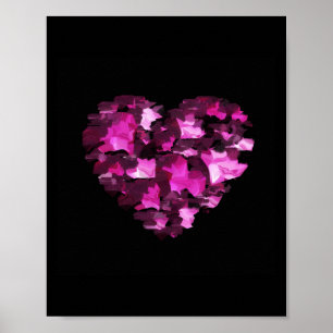 Poster Coeur Camouflage