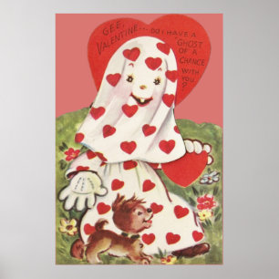 Poster Coeur Chien Chien Chien Chien Coeur Valentine