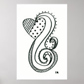 Poster Coeur curly (Devant)