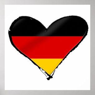 Poster Coeur d'amour de l'Allemagne - mon grand coeur
