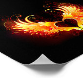 Poster Cœur d'ange de feu avec des ailes (Coin)