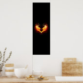 Poster Cœur d'ange de feu avec des ailes (Cuisine)