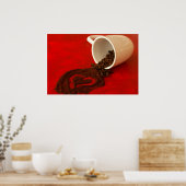 Poster coeur dans le jardin du café (Cuisine)