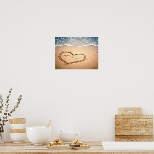 Poster Coeur dans le sable (Cuisine)