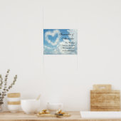 Poster Coeur dans les nuages, Ciel Bleu Amour romantique (Cuisine)