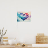 Poster Coeur d'aquarelle Inspirational (Cuisine)
