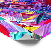 Poster Coeur d'art peint, coups de pinceau (Coin)