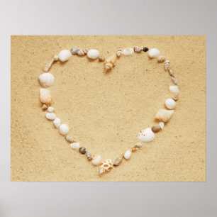 Poster Coeur de coquillage