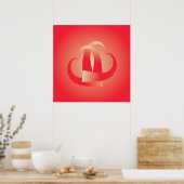 Poster coeur de corail embrassant (Cuisine)