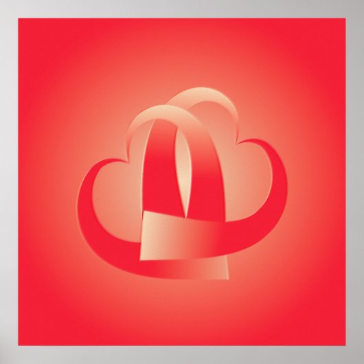 Poster coeur de corail embrassant (Devant)