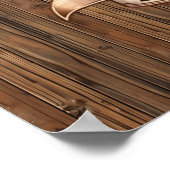 Poster Coeur de cowgirl occidentale mignonne (Coin)