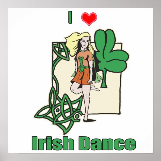 Poster Coeur de danse irlandaise (Devant)