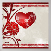 Poster Coeur de fleurs (Devant)