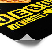 Poster Cœur de gaufre J'aime Jésus  (Coin)