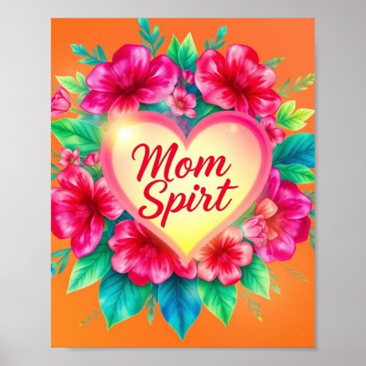 Poster Coeur de l’Esprit Fierté de Maman (Devant)
