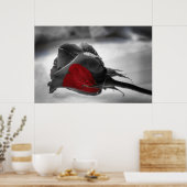 Poster Coeur de la matière, Coeur rose rouge (Cuisine)