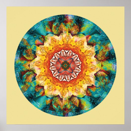 Poster Coeur de la restitution Mandala 4 (Devant)