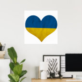 Poster Coeur de l'Ukraine (Bureau à domicile)