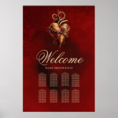 Poster Coeur de passion romance et amour. (Devant)