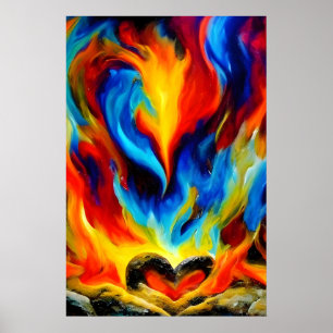 Poster Coeur de pierre en Flames II