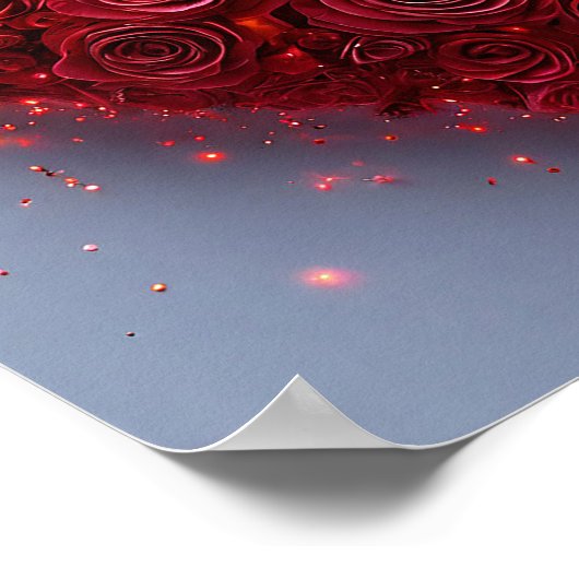 Poster Coeur de roses rouges (Coin)