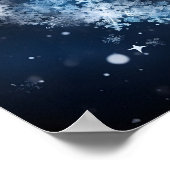 Poster Coeur de vacances en flocons de neige (Coin)