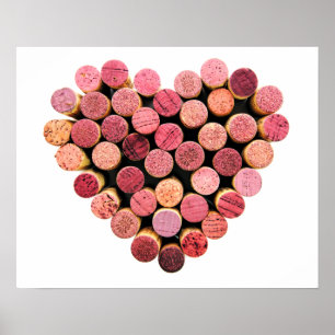 Poster Coeur de Vin Cork