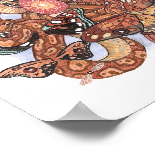 Poster Coeur des débuts Mystique des serpents papillon Ar (Coin)