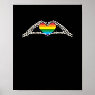 Poster Coeur des mains osseuses actif