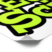 Poster Coeur des yeux lumineux J'aime la science de la Te (Coin)