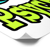 Poster Coeur des yeux lumineux J'aime Psych 101 (Coin)