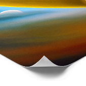 Poster Coeur d'or sur l'affiche Arrière - plan Sky (Coin)