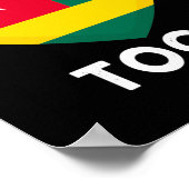 Poster Coeur drôle Togo Drapeau Hommes Femmes Enfant Patr (Coin)