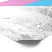 Poster Coeur du drapeau de la Trans Pride (Coin)