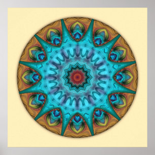 Poster Coeur du mandala 6 de reddition