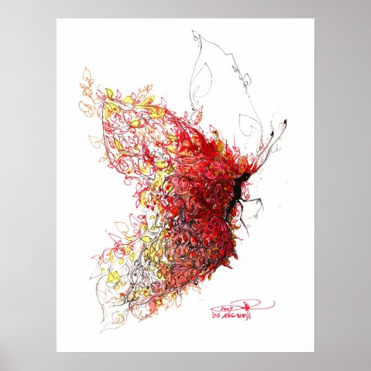 Poster coeur du papillon (Devant)