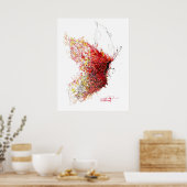 Poster coeur du papillon (Cuisine)