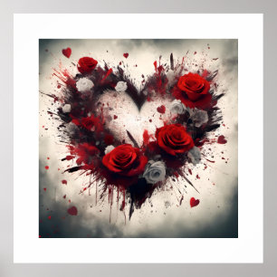 Poster Coeur du Rose