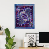 Poster Coeur d'une francophonie psychédélique Var 2 Art I (Bureau à domicile)