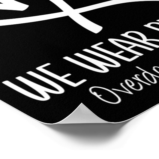 Poster Coeur En Août Nous Portons Une Sensibilisation À L (Coin)