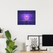 Poster Coeur en cage (20x16) (Bureau à domicile)