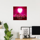 Poster Coeur en feu (Bureau à domicile)