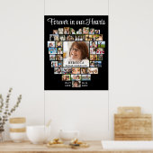 Poster Coeur en forme 41 Photo Collage funéraire commémor (Cuisine)