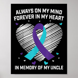Poster Cœur en mémoire de mon oncle, sensibilisation au s