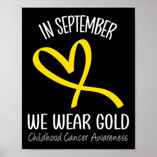 Poster Coeur En Septembre Nous Portons Or Cancer Enfance